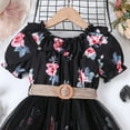 thumbnail image 5 of Zhuashum Toddler Girls Short Sleeve Prints Dress Dance Party Dresses Clothes,Size:6-8 Years, 5 of 6