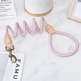 thumbnail image 5 of Dog Rope Leash 6 FT with Genuine Leather Tip, Reflective Rope Leash for Medium Large Dogs (Pink, 72 Inch), 5 of 6