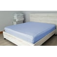 thumbnail image 3 of Grace Linen Zipper Fitted Sheet Full XL Size(54X80) - Includes 2 Zip Sheets +1 Bottom Fitted Base - Fit's 8” In Deep Pocket - Zip Sheets Easy to Change - 600 TC Cotton Fitted Sheet - Sky Blue Color, 3 of 9