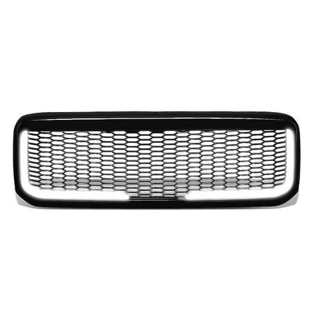 DNA Motoring LED Light Bar Front Bumper  Honeycomb  Grille For 1999-2004 Ford F250 F350 Super Duty