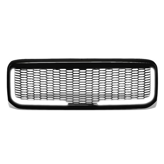 DNA Motoring LED Light Bar Front Bumper  Honeycomb  Grille For 1999-2004 Ford F250 F350 Super Duty