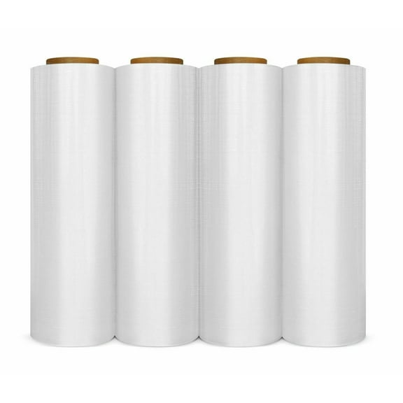 4 Pack 4000FTX18" Stretch Film Plastic Wrap Shrink Film Pallet Wrap 80 GA Clear