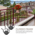 thumbnail image 4 of CIMAXIC Flowerpot Racks 2Pcs Fence Hanging Iron Shelves Garden Flowerpot Racks Storage Containers Black,11.22"X8.66"X4.72", 4 of 5