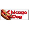 thumbnail image 1 of 12" Chicago Dog Decal Sticker All Beef Chicago red Poppy seen bun Tomato Dill, 1 of 1