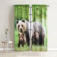 thumbnail image 2 of Bears Digital Light-Filtering Panoramic Print Curtain Pair 74" x 84" in Multi, 2 of 6