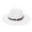 White, variant on Women’s Straw Sun Hat Frayed Brim With Leather Buckle Band Classic Casual Travel Hat