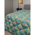 thumbnail image 2 of Oriental Down Alternative Comforter, Print of Middle Eastern Style Inspired Curved Flower Branches Ceramic Art Like, Microfiber Quilt for All Season, 5 Sizes, Blue Indigo, by Ambesonne, 2 of 3