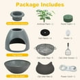 thumbnail image 6 of Jaxpety Large Smart Plant Litter Box with Deodorization System, Artificial Plants,5 Cat Litter Bags,Light,Cat Litter Mat,Scoop,Gray, 6 of 7