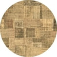 thumbnail image 1 of Ahgly Company Indoor Round Patchwork Brown Transitional Area Rugs, 6' Round, 1 of 4