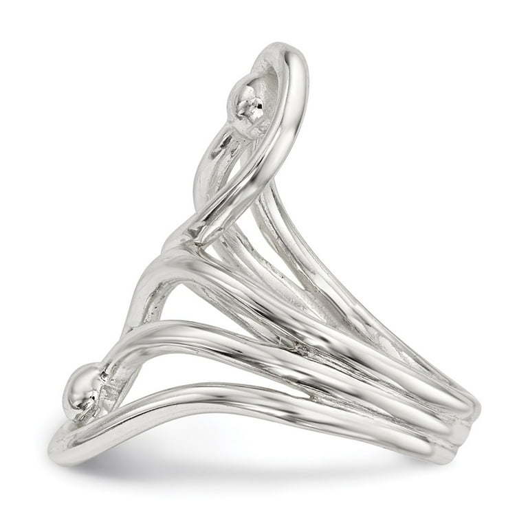 925 Sterling Silver Fancy Swirl Ring Fine Jewelry For Women Gifts