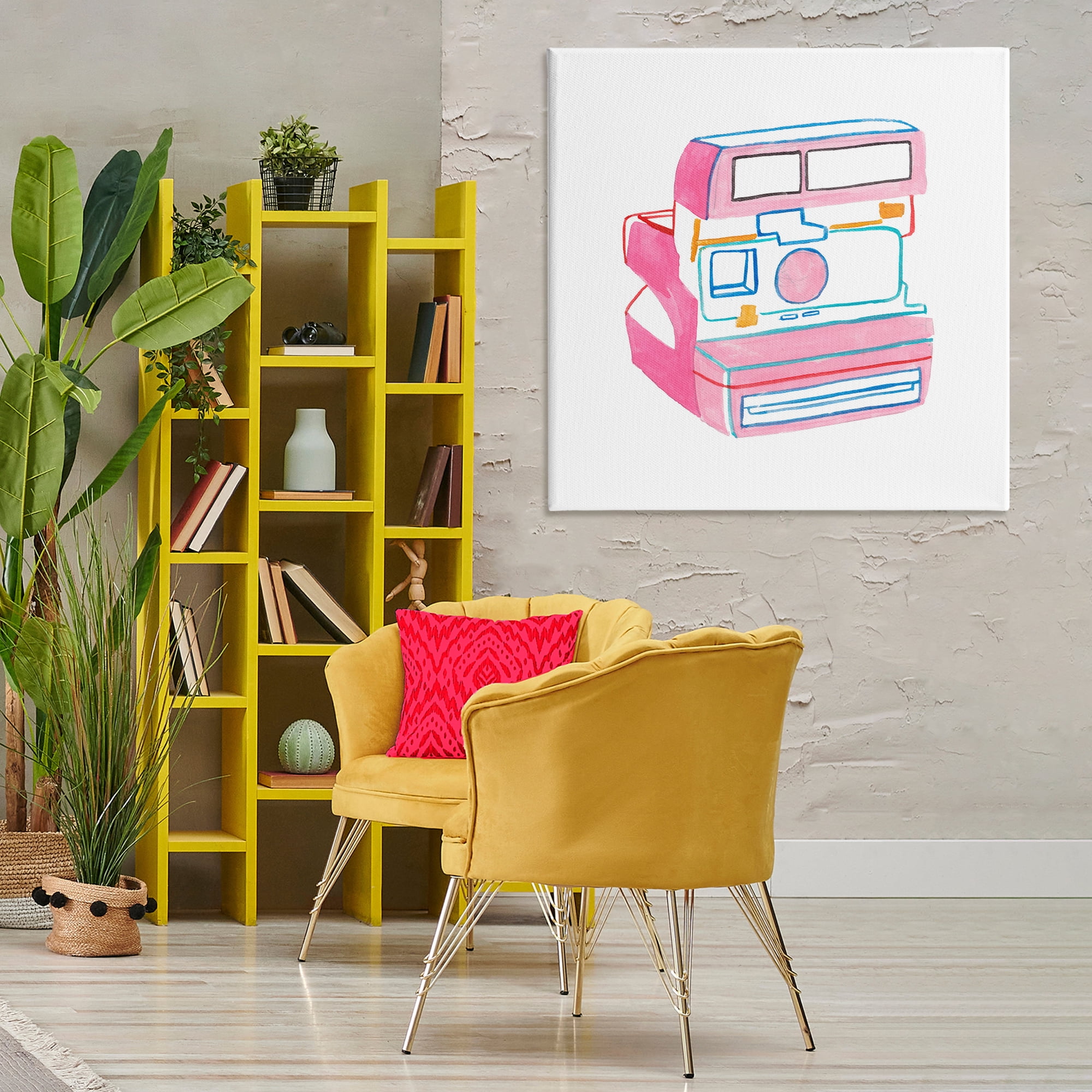Stupell Industries Retro Film Camera Novelty Painting Gallery Wrapped Canvas Art Print Wall Art, 36 x 36