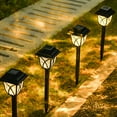 thumbnail image 3 of 2pcs Solar Lights Outdoor Waterproof, LED Solar Garden Lights, Square Outdoor Waterproof Rustproof Column Lights, Garden Decor for Yard, Patio, Landscape, Planter, Walkway, 3 of 6