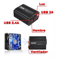 thumbnail image 2 of Inversor De Corriente Para Auto 12v A 110v 300w 2 Ca Y 2 Usb Negro, 2 of 5