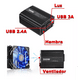 thumbnail image 2 of Inversor De Corriente Para Auto 12v A 110v 300w 2 Ca Y 2 Usb Negro, 2 of 5
