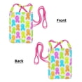 thumbnail image 2 of Multi-Color Cross-Body Handbag 8.27×5.91in Waterproof, Scratch-Resistant And Odor-Free Detachable Shoulder Strap Cancer Awareness Ribbon Pattern - Neon Vibrance, 2 of 4