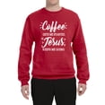 thumbnail image 2 of Wild Bobby Coffee Gets Me Started Jesus Keeps Me Going Inspirational/Christian Unisex Crewneck Graphic Sweatshirt, Red, Medium, 2 of 5