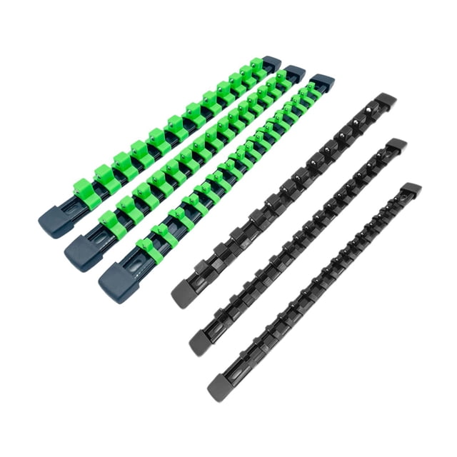 Organizador de enchufes perfecl Soporte para enchufes 2 1/4 y 3/8 pulgadas Negro y verde