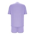 thumbnail image 6 of fatyb Women's Pajama Sets 2 Piece Short Sleeve Casual T-Shirts Sleepwear Shorts Matching Lounge Outfits, 6 of 7
