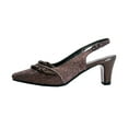thumbnail image 3 of FLORAL Bloom Women Wide Width Falbala Trim With Rhinestone Slingback Shoes BRONZE 6.5, 3 of 6