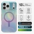 thumbnail image 6 of ZAGG Milan Snap Case for iPhone 17 Pro Max - Iridescent Bubble Graphene Strengthened Phone Case with Drop Protection (13ft/4m) Textured Edges & Sparkle Design MagSafe Charging Compatible, 6 of 9