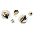 thumbnail image 2 of Designart "Cubist Black and Gold Artistry III" Minimalism Metal Wall Art Set of 5 Piece, 2 of 5