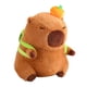 thumbnail image 1 of Muñeco de peluche capibara de 30 cm, decoración del hogar, animal de peluche coleccionable realista de dibujos animados naranja marrón oscuro, 1 of 9