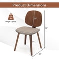 thumbnail image 4 of Demi Bonn Wooden Dining Chair Set of 2, Bentwood Frame, Padded Seat, Curved Backrest, Brown, 4 of 5
