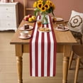 thumbnail image 3 of Red Stripes Table Runner, Simple Red White Texture Washable Cotton Linen Table Runners 90 Inches Long, Dresser Scarf Runner for Dining/Coffee/Kitchen/Hallway Tables 13''x90'', 3 of 8