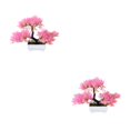 thumbnail image 1 of Bearachild Plantas artificiales Bonsai de simulación de pino Maceta de árbol pequeño Flores en maceta para el hogar Sala de estar Adornos de Type5 NO5, 1 of 6