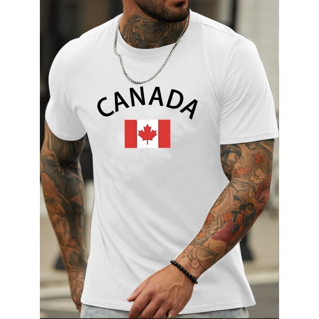 T-Shirt de Mode d'Été pour Hommes avec Design Imprimé Unique - Col Rond Décontracté, Lavable en Machine Fête des Pères, Fête des Mères, Nouvel An, Festival de Printemps, Saint-Valentin, Fête de l'Indépendance, Anniversaires, Fêtes