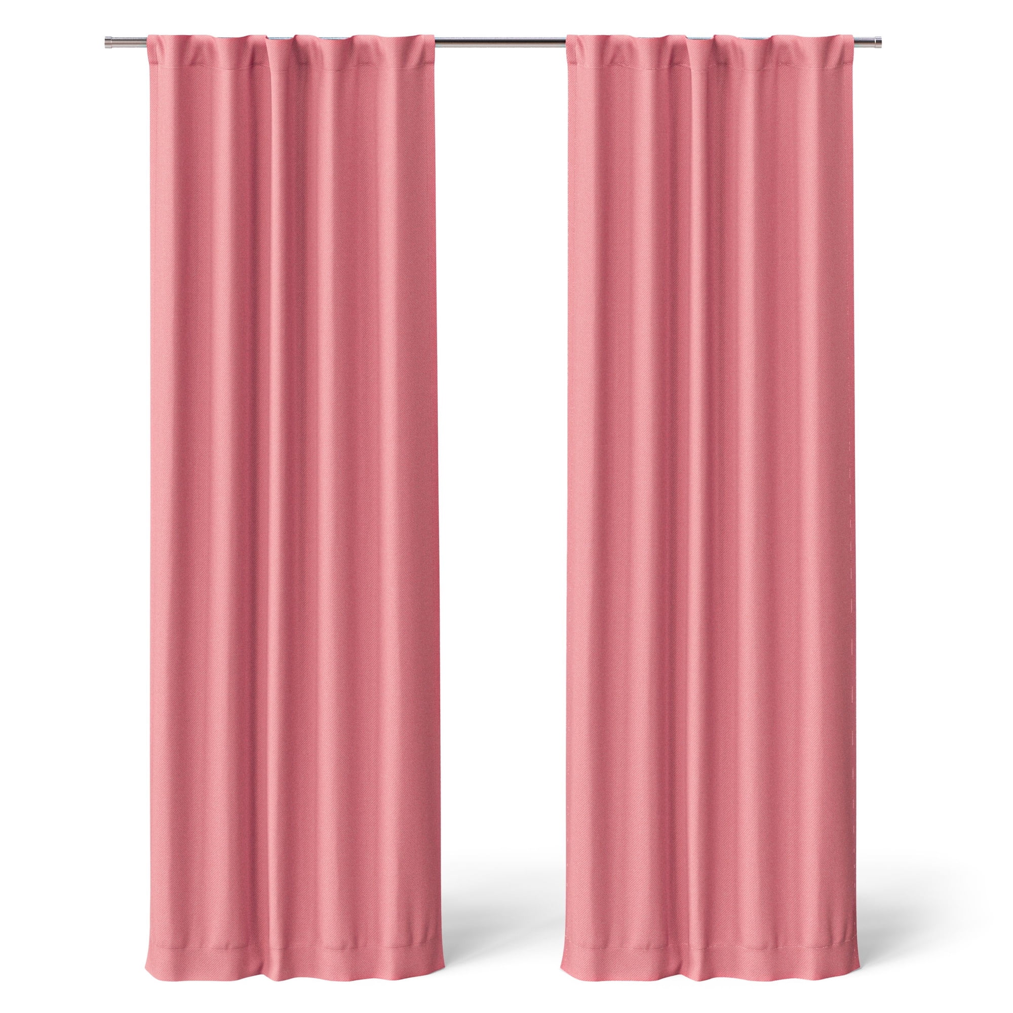 Mainstays Kids Blackout Curtain Panel Pair, Pink, Rod Pocket with Back Tabs, Set of 2, 30 in x 84 in