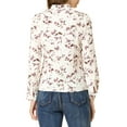 thumbnail image 3 of INSPIRE CHIC Women's Floral Print V Neck Office Long Sleeve Blouse, 3 of 6