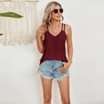 thumbnail image 5 of Pxiakgy tank top for women womens tank tops Women's Solid Color V Neck Camisole Summer Fashion Casual Eyelet Embroidery Top RD2 + L, 5 of 8