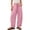 *1-Pink, variant on VBVC Women's Cotton Linen Barrel Leg Pants , Casual Drawstring Baggy Trousers For Women , Ladies' Summer Beach Pants with Pockets, Khaki , S-3XL