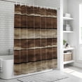 thumbnail image 6 of Brown Wooden Bathroom Shower Curtains with 12 Hooks Polyester Waterproof Shower Curtain for Stalls and Bathtubs Vintage Farmhouse Retro Art Decorative Bathroom Privacy Curtain 36x72 Inches, 6 of 9