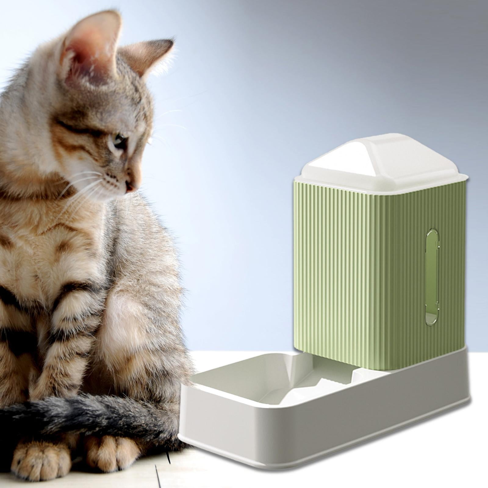 Bvdfgk 3.5L Automatic Cat Feeder Food Container Dog Feeding Bowls for Small Medium Dog Green