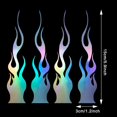 thumbnail image 2 of 4 Pcs 5.7'' Flame Reflective Sticker for Car Vinyl Racing Sports Flame Stripe Decal for Golf Cart Off-Road Vehicles Motorcycles Bike(Gradient), 2 of 4