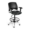 OFM Inc Stars Stack Plastic Chair with Arms and Drafting Kit