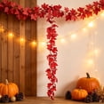 thumbnail image 3 of Artificial Fall Maple Leaf Garland 68.9 In Red Autumn Vine Thanksgiving Decor for Mantel Staircase Harvest Decor for Thanksgiving Home Party, 3 of 8