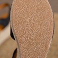 thumbnail image 5 of Anuirheih Women's Fashion Straw Shoes Open Toe Anti-Slip Temperament Wedge Sandals Sandals Women Clearance(Black), 5 of 9