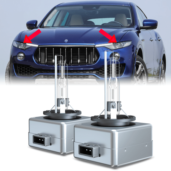 High Beam and Low Beam Headlight Bulb Set - Compatible with 2017 - 2020 Maserati Levante 2018 2019