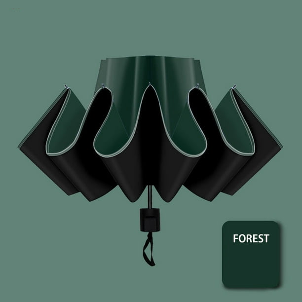 Sombrilla de Viaje Compacta | Protección Uv Upf 50+ | Diseño Plegable y Portátil | Mango de Aluminio Resistente Al Viento y Varillas de Fibra de Vidrio | Ligera (0.5 Lb) para Uso En Exteriores