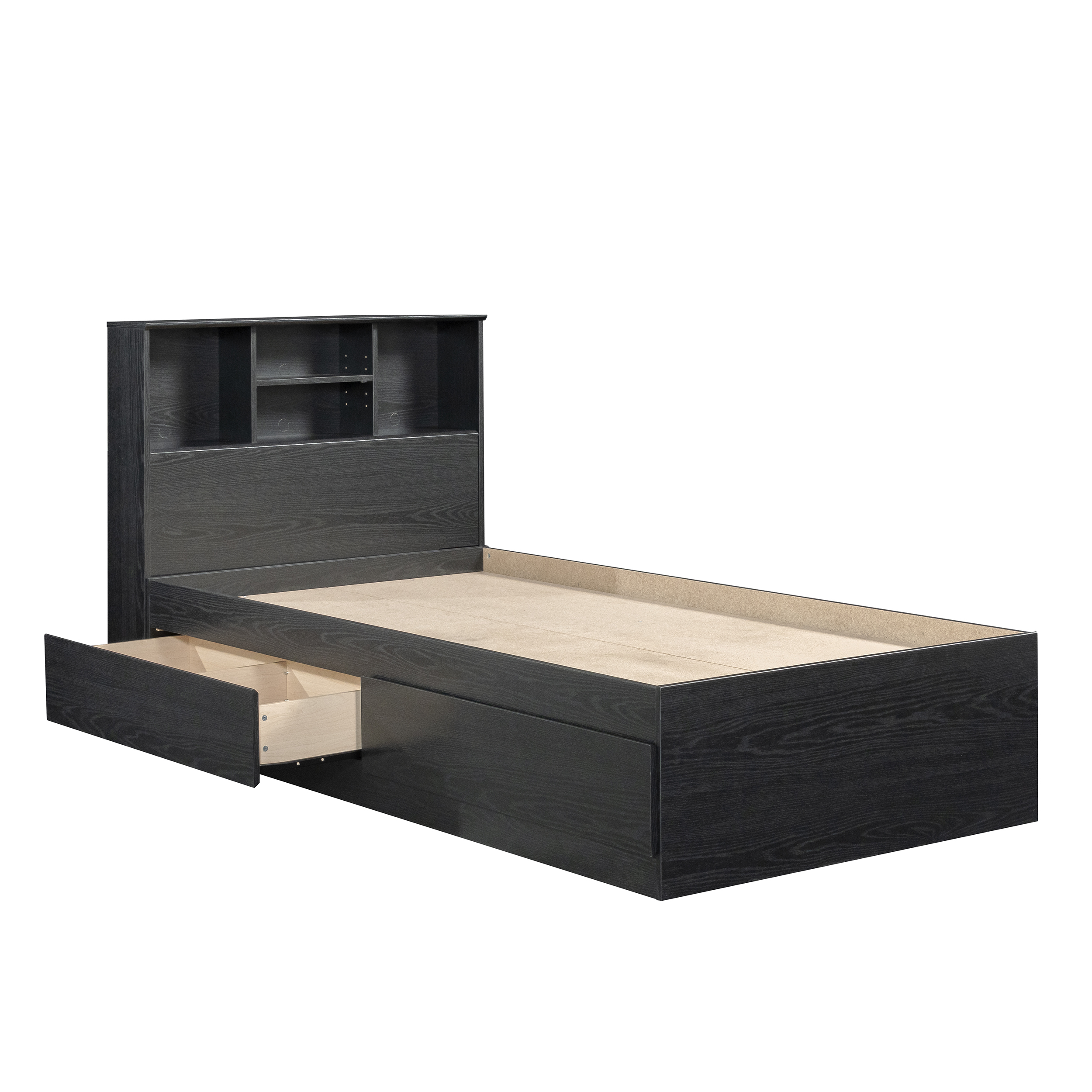 Your Zone Storage Bed with Bookcase Headboard, Twin, Bourbon Finish - image 5 of 10