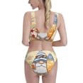 thumbnail image 3 of Picia Hello Summer Cute Gnome Women's High Waisted Bikini Scoop Neck Swimsuit Two Pieces Bathing Suit-Medium, 3 of 8