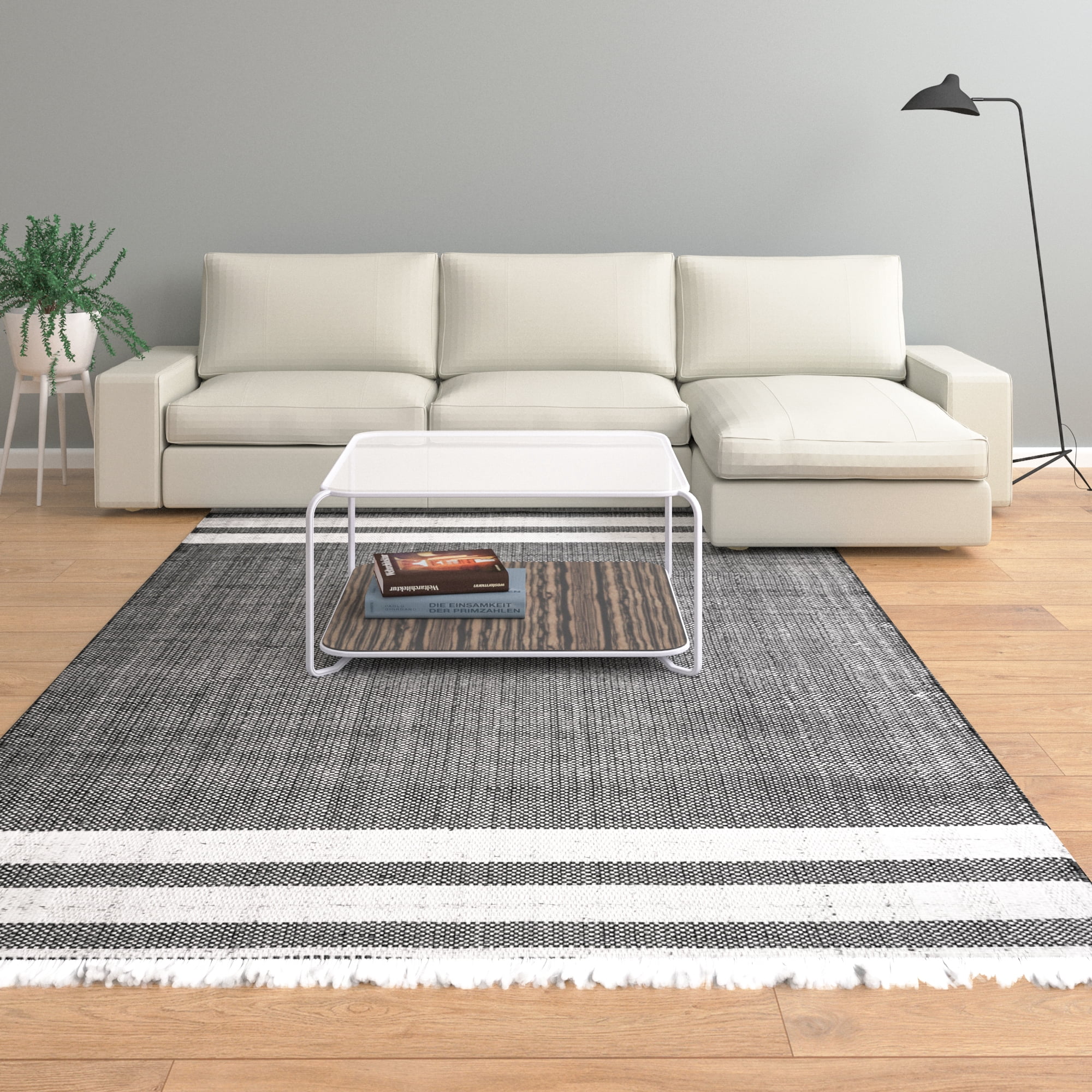 LR Home Atorina Outdoor Synthetic Eco-Friendly Performance Flatweave Area Rug, 7'9"x9'9"