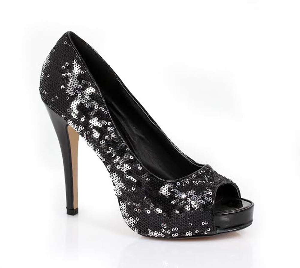 ELLIE SHOES 415FLAMINGO, 4 Inch Heel Glitter Shoes