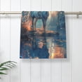 thumbnail image 5 of KLL Forest Lake White Horse Ultra Absorbent & Soft Hand Towels for Bath, Hand, Face, Gym and Spa-27.5x16in, 5 of 7