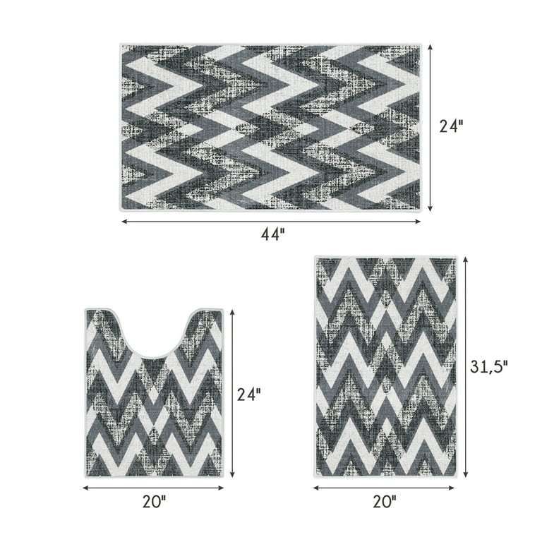 SUSSEXHOME Gray-Blue Color Geometric Trellis Design Cotton Non