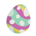 thumbnail image 3 of Felpudo decorativo de Pascua, con forma de huevo de Pascua, antideslizante, con base de goma, para exterior e interior, para entrada, primaveral., 3 of 7