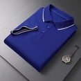 thumbnail image 5 of JULMCOMO Polo Shirts for Men Contrast Trim Collared Short Sleeve Summer Golf Shirts Slim Fit Comfy Soft Business Casual Men Clothing Royal Blue M, 5 of 5